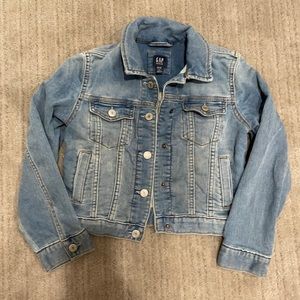 Gap girls denim snap front jacket
